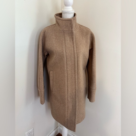 J.Crew Cocoon Wool Coat In Tan Size 4 - Picture 2 of 9